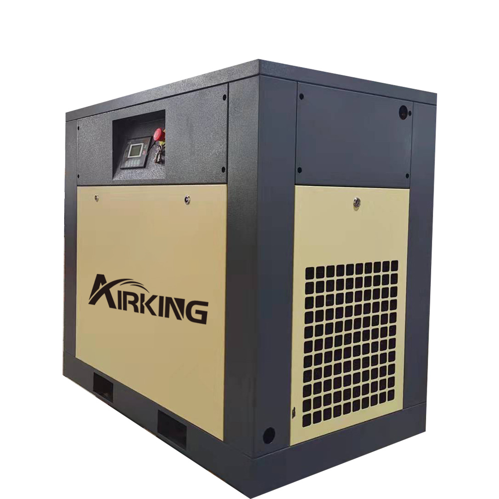 ايركينج 22KW 30HP AK-30 7bar ثابت السرعة IP23 ضاغط هواء لولبي دوار لآلة تغليف الورق